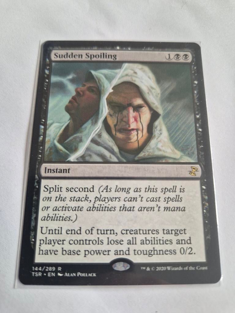 Magic the Gathering: Sudden Spoiling (TSR) - Zwart Instant, Ophalen of Verzenden, Zo goed als nieuw, Losse kaart