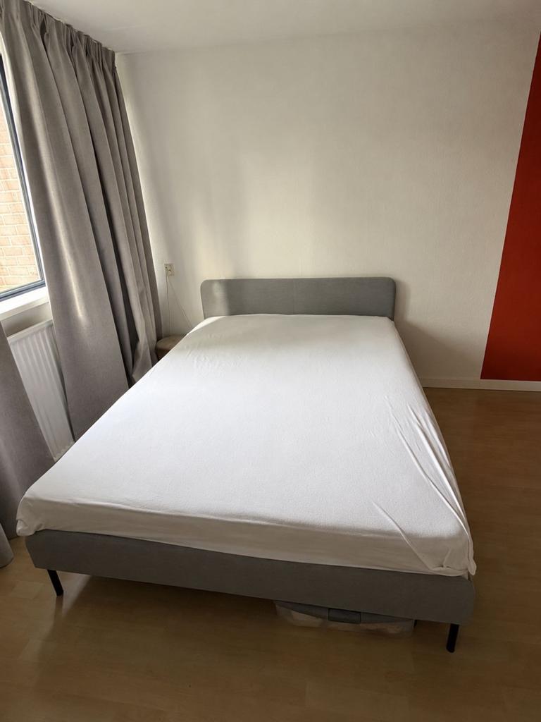 Tweepersoonsbed IKEA 160x200, Ophalen, Tweepersoons, Zo goed als nieuw, 200 cm