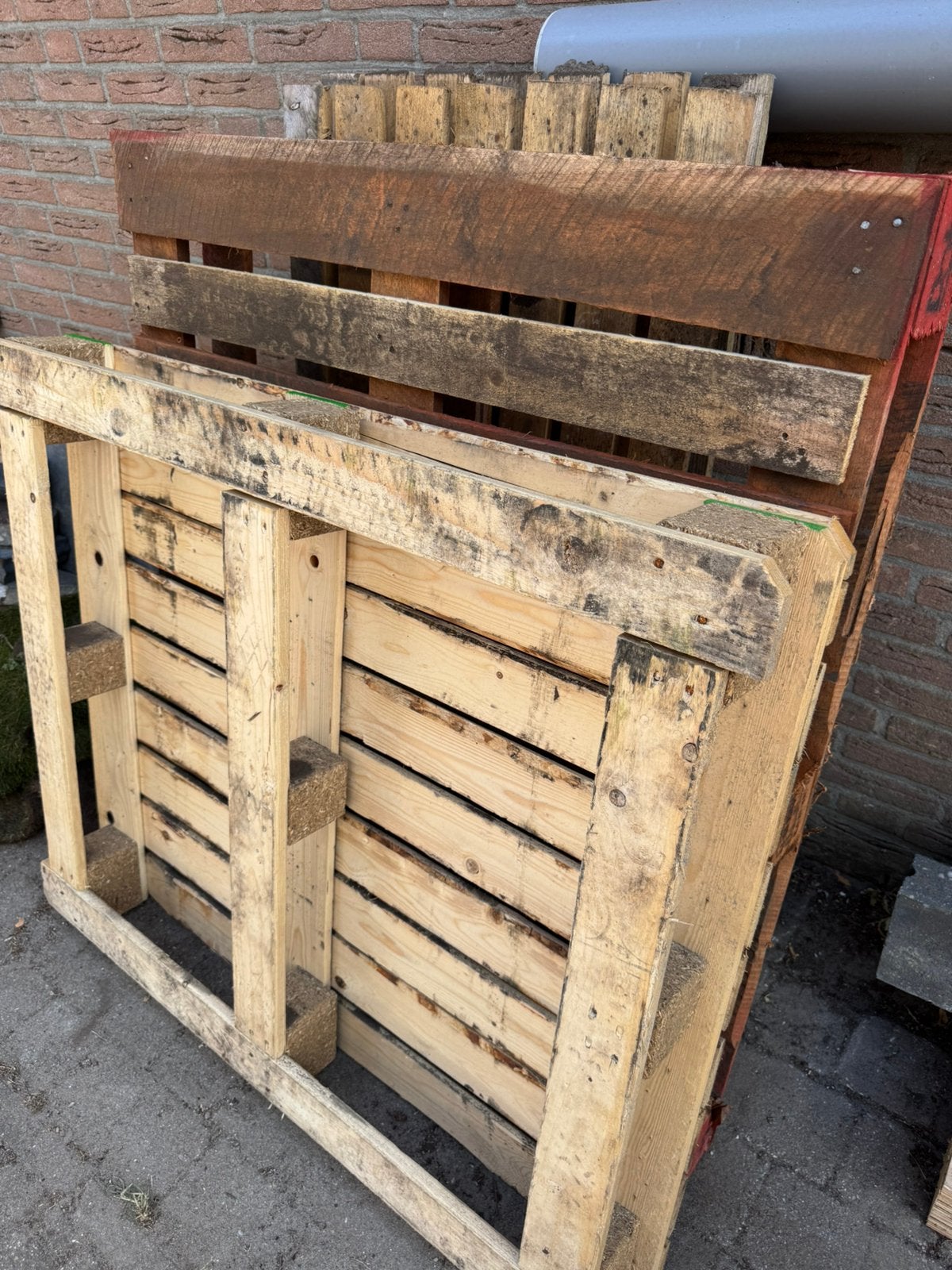 GRATIS 7 pallets, Ophalen, Zo goed als nieuw, Pallet, Minder dan 200 cm