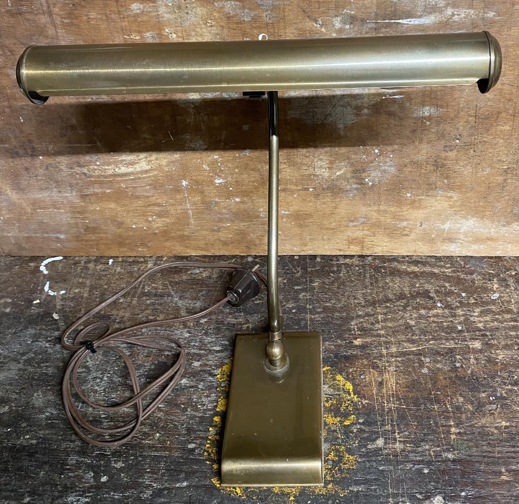 Leuke Pianolamp Anvia - vintage antiek brocante landelijk, Huis en Inrichting, Lampen | Tafellampen, Gebruikt, Ophalen of Verzenden