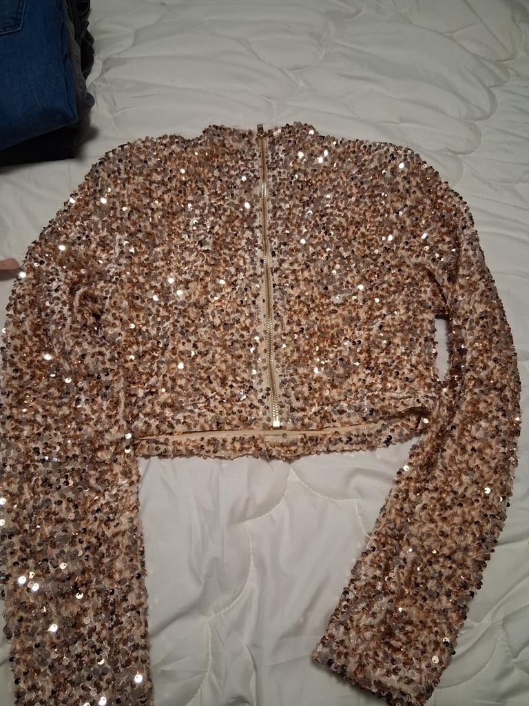 Mooi glitterjasje maat S, Overige kleuren, Ophalen of Verzenden, Zo goed als nieuw, Maat 36 (S)