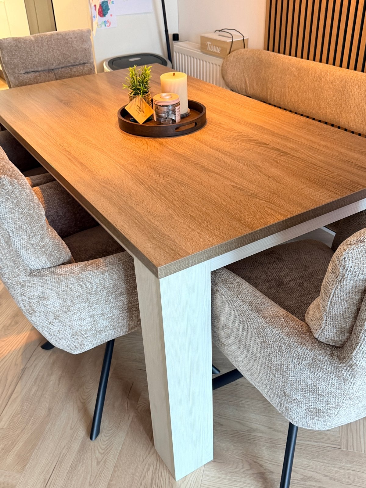 Eettafel 90cm x 160cm x 78cm, Ophalen, Gebruikt, 50 tot 100 cm, 150 tot 200 cm