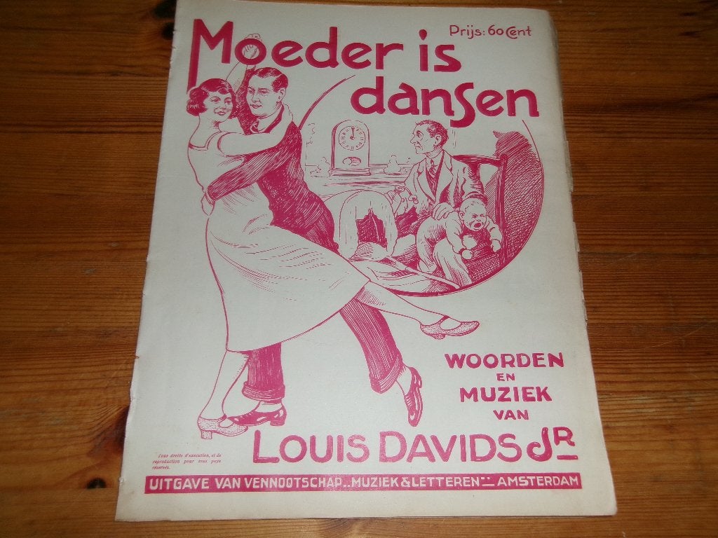 Moeder is dansen - Louis Davids, Piano, Gebruikt, Ophalen of Verzenden, Artiest of Componist
