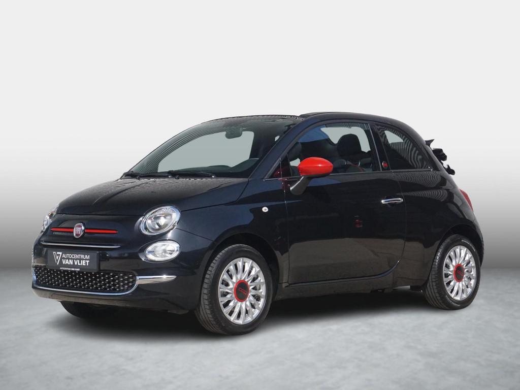 Fiat 500C 1.0 Hybrid RED Cabriolet (bj 2022), Auto's, Cabriolet, 4 stoelen, Zwart, Origineel Nederlands