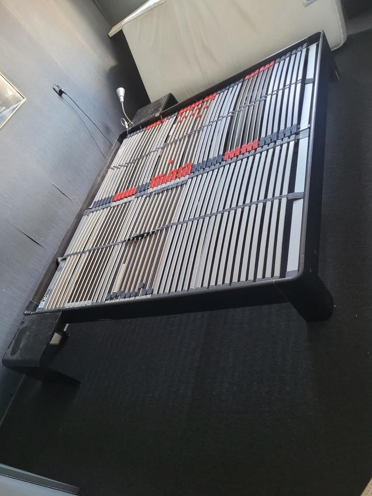 Auping Auronde 200x200, Ophalen, Zwart, Tweepersoons, Hout