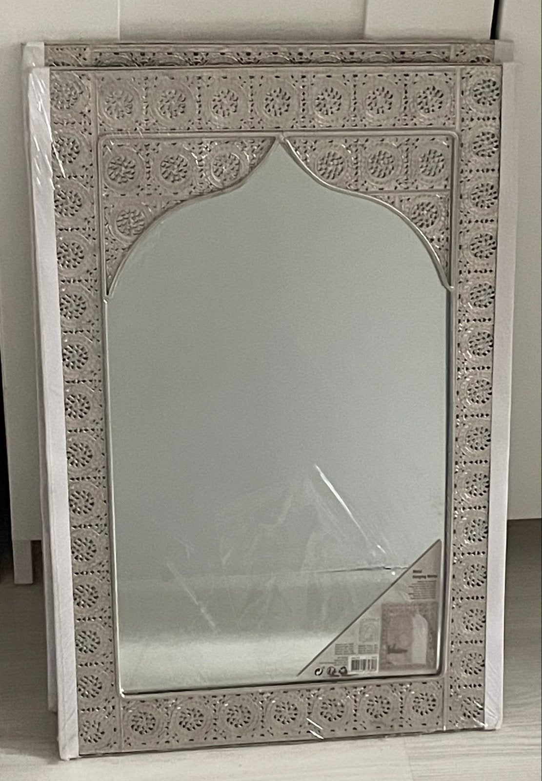 2x Arabische stijl spiegels zilver - Nieuw in verpakking, Ophalen, Minder dan 50 cm, Nieuw, Minder dan 100 cm