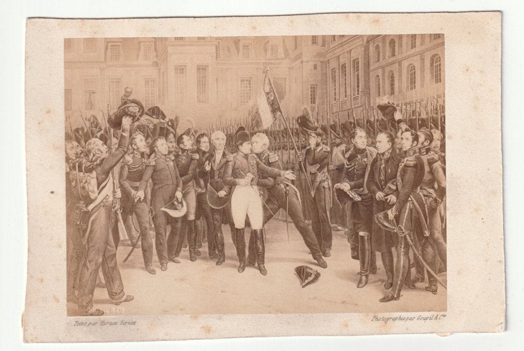 Goupil & Cie Napoleon naar Horace Vernet foto ca. 1860-1863, Gebruikt, Verzenden, Foto, Voor 1940