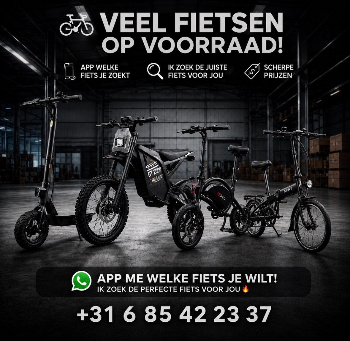 Elektrische Fietsen, Vouwfietsen, Fatbikes & Steps, Ophalen of Verzenden, Nieuw, Overige merken
