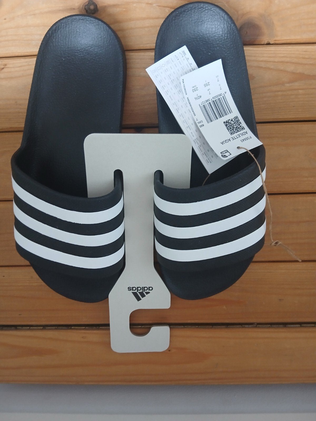 Adidas Adilette Aqua slippers - Nieuw maat 40, Adidas, Zwart, Nieuw, Ophalen