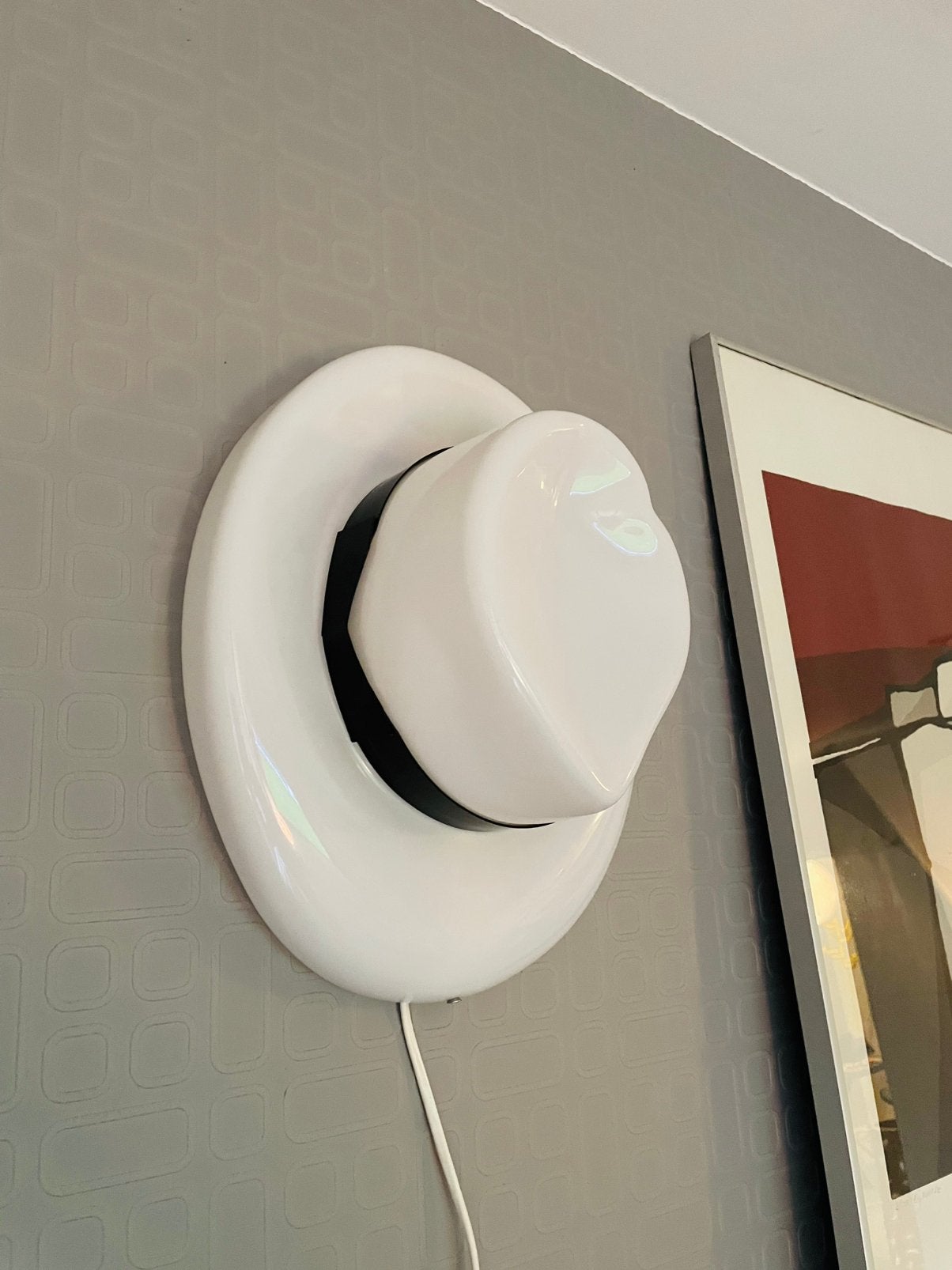 1970’s Iconic Zicoli "Fedora Hat" lamp, Huis en Inrichting, Kunststof, E14 (klein), Zo goed als nieuw, Overige merken