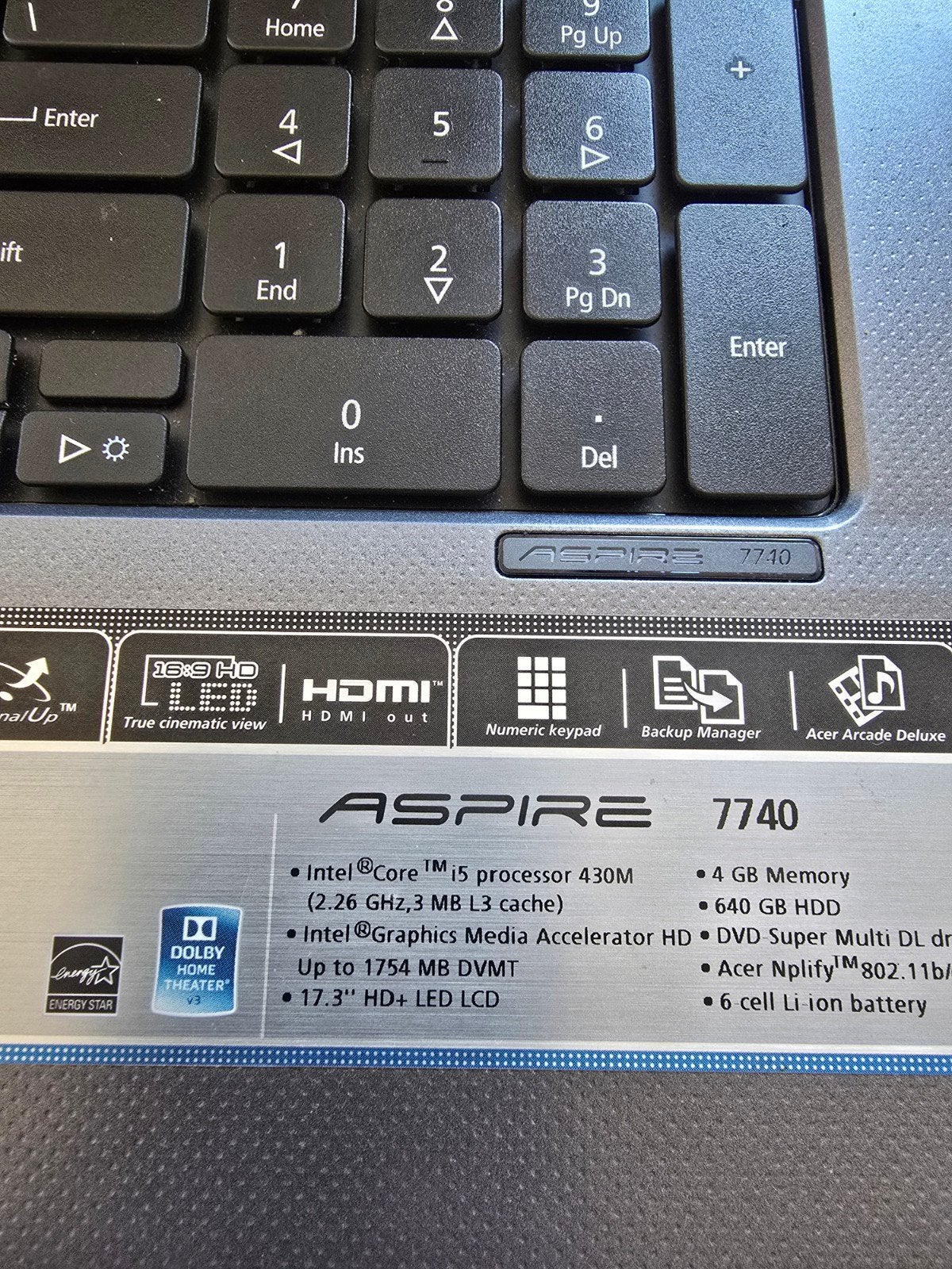 Acer Aspire 7740 - Intel Core i5, 6GB RAM, 500GB HDD, Ophalen, 2 tot 3 Ghz, Qwerty, 512 GB