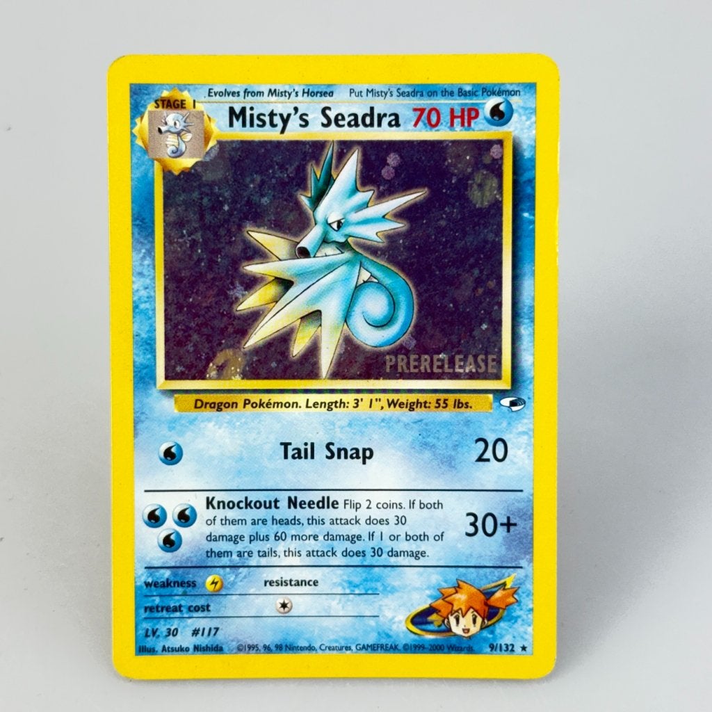 TCG Misty's Seadra (GH 9) Light Played Prerelease Stamp, Zo goed als nieuw