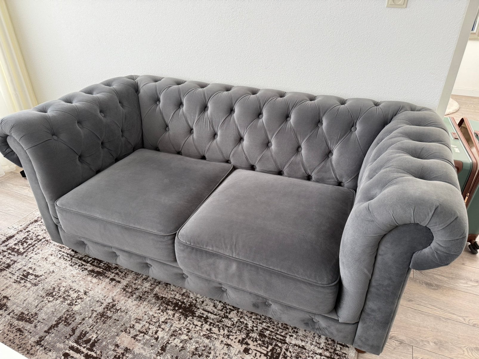 Bankstel, Huis en Inrichting, Ophalen, 250 tot 300 cm, Gebruikt, Grijs 2 bankstellen