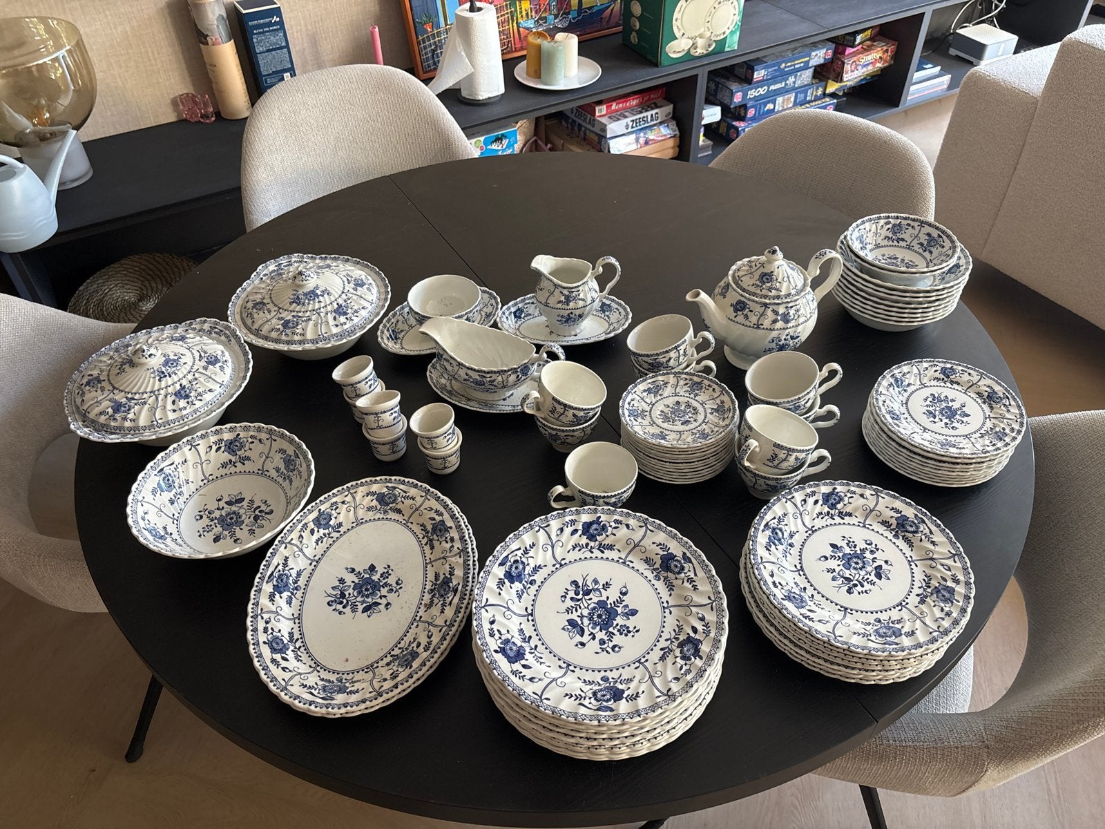 Uitgebreid Johnson Bros Indies servies - Vintage, Ophalen, Gebruikt, Overige merken, Keramiek