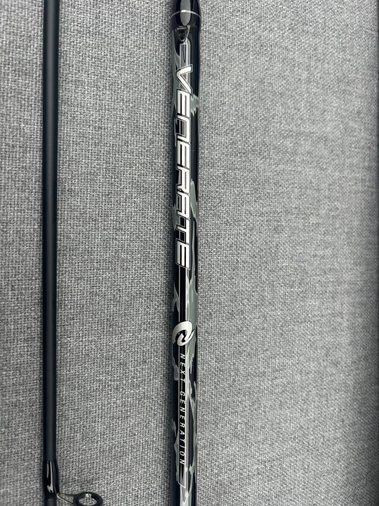 Reel hengel abu garcia venerate 12-32 gram 240 cm, Ophalen of Verzenden, Zo goed als nieuw, Werphengel