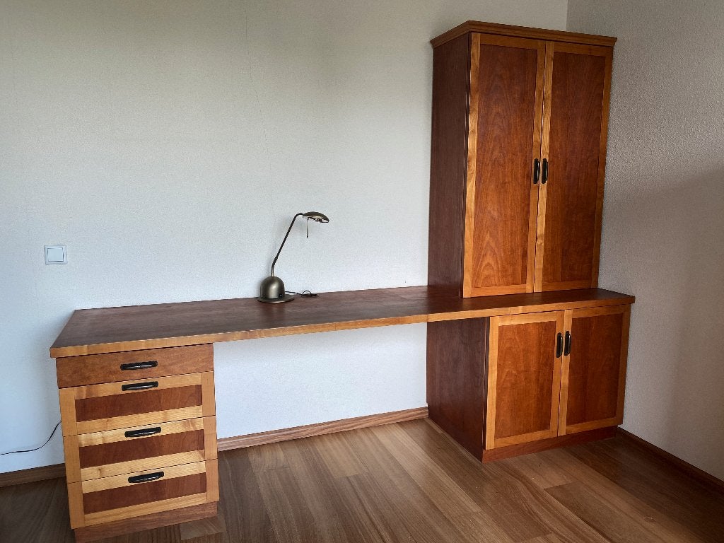 bureau op maat gemaakt, kersen, Ophalen, Gebruikt, 248 cm, Opzetstuk