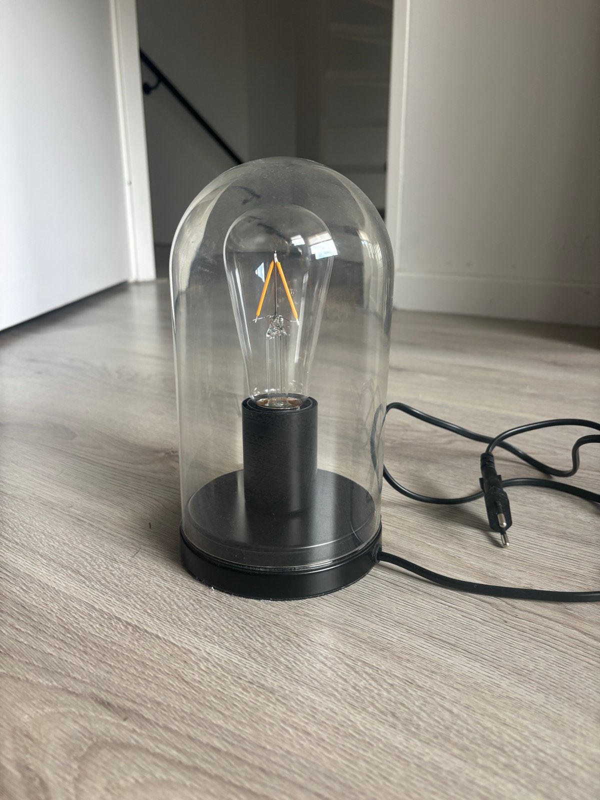 Stolp lampje met LED filament lamp, Ophalen, E27 (groot), Modern, Glas