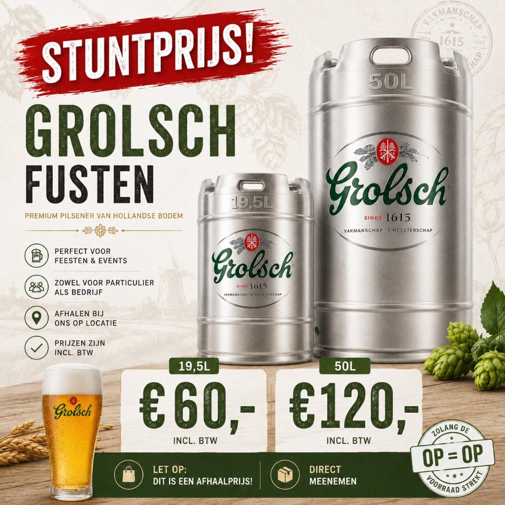FUSTEN Grolsch - 20L á €60 en 50L á €120,-, Ophalen, Overige typen