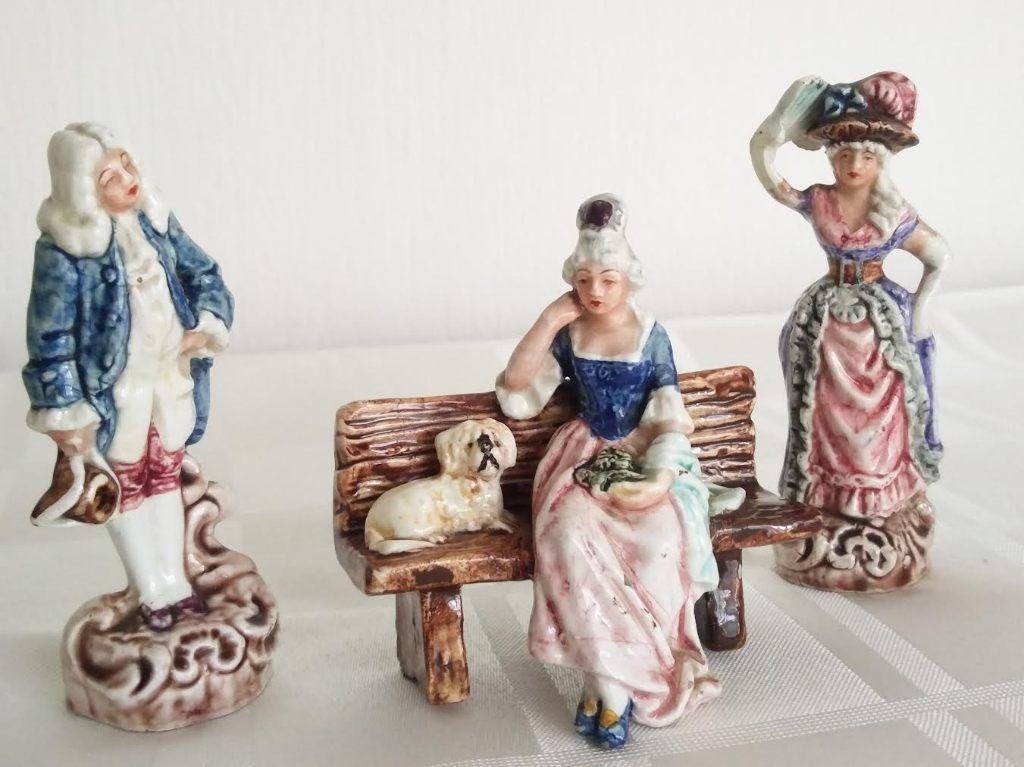 Beeldjes /Onderdelen van Majolica Spill Vaas, Verzamelen, Beelden en Beeldjes, Gebruikt, Ophalen of Verzenden