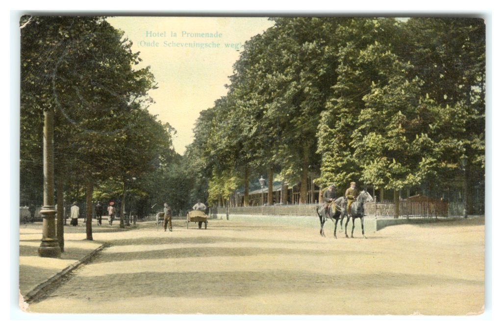 Den Haag, Hotel la Promenade - Oude Scheveningsche weg, Ophalen of Verzenden, Voor 1920, Gelopen, Zuid-Holland