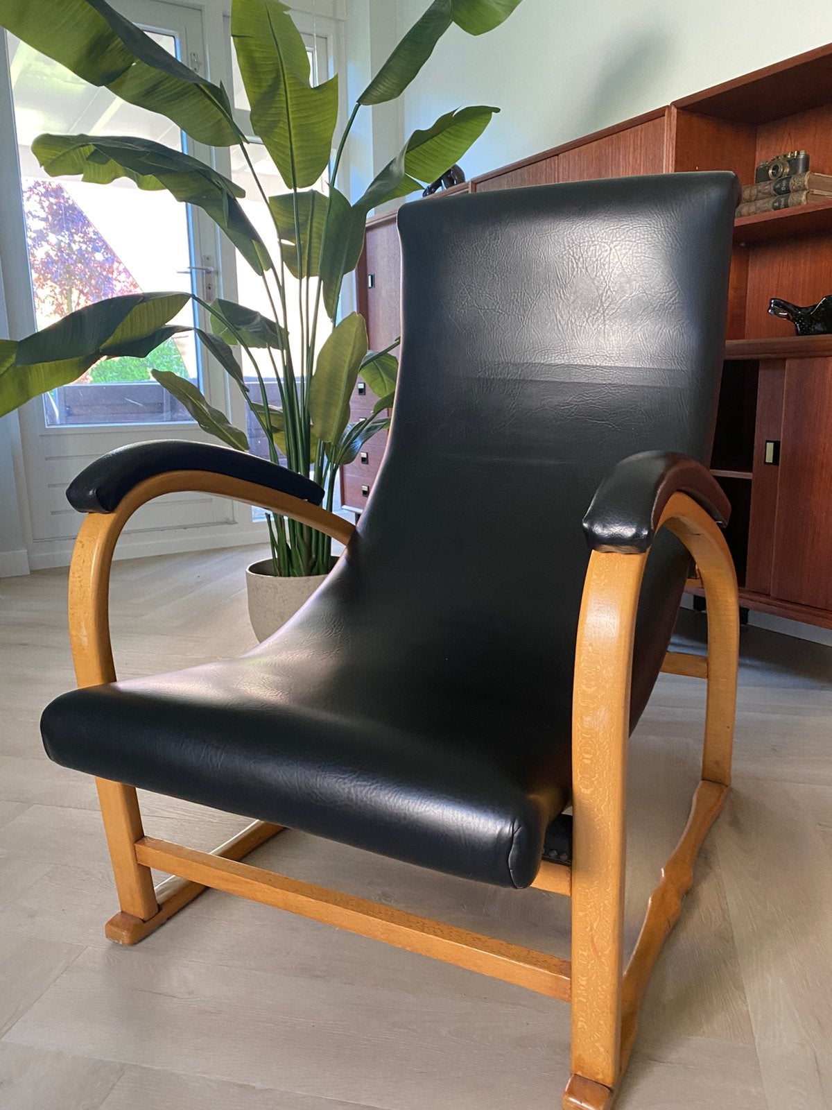 Vintage retro deens design relax fauteuil, Huis en Inrichting, Fauteuils, Ophalen, Zo goed als nieuw, 75 tot 100 cm, 50 tot 75 cm