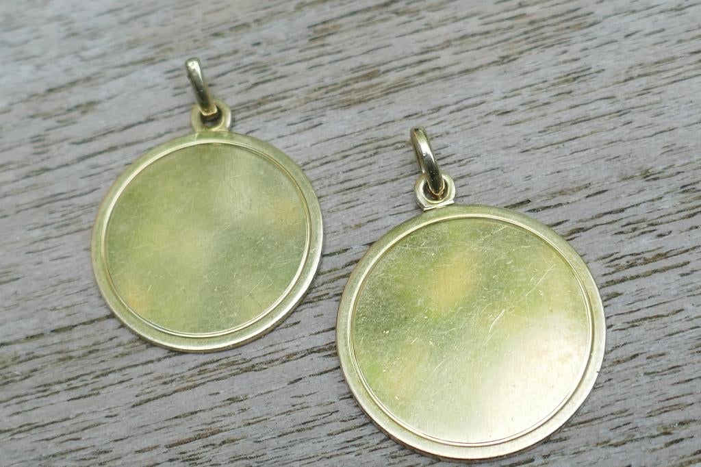 Graveer plaatjes  hangers - goud verguld, Verzenden, Nieuw, Goud, Overige materialen