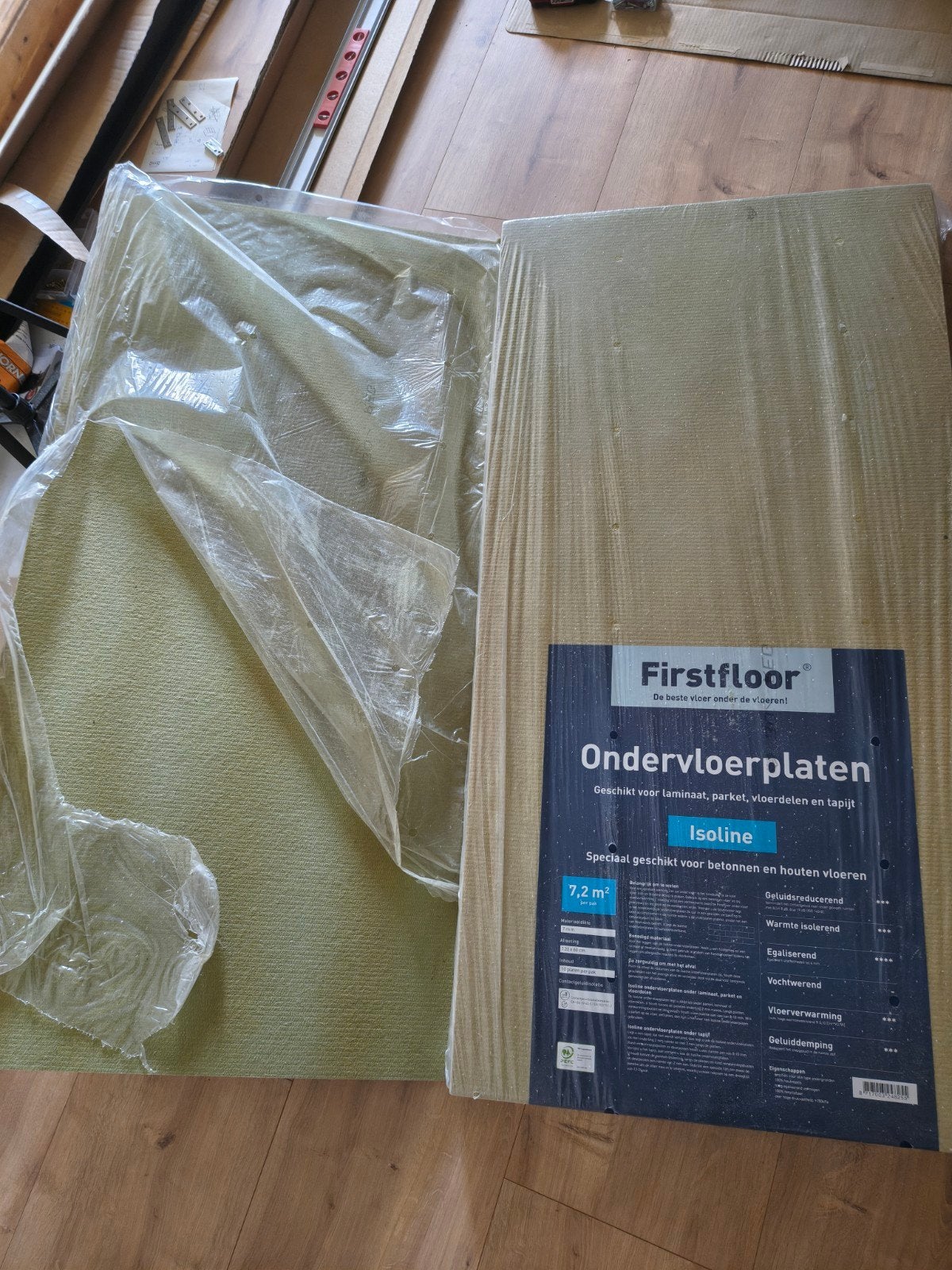 12 nieuwe ondervloerplaten firstfloor isoline, Ophalen, Overige materialen, 30 cm of meer, 50 tot 150 cm