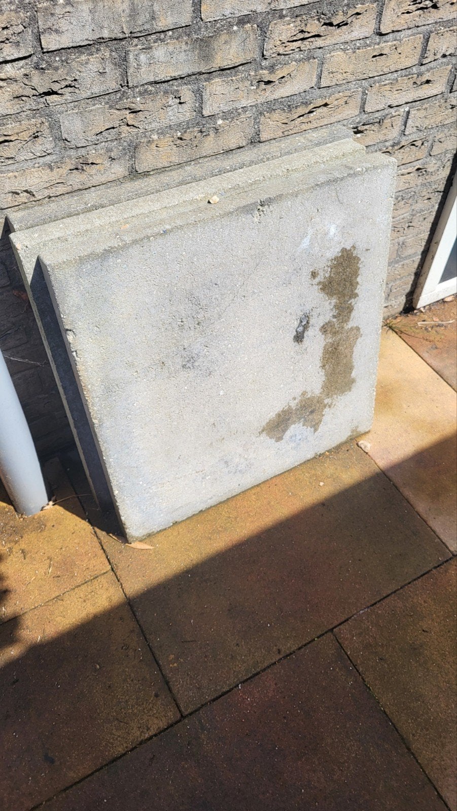 3 Betontegels 60x60 cm, Ophalen, Gebruikt, 60 cm of meer, Minder dan 5 m²