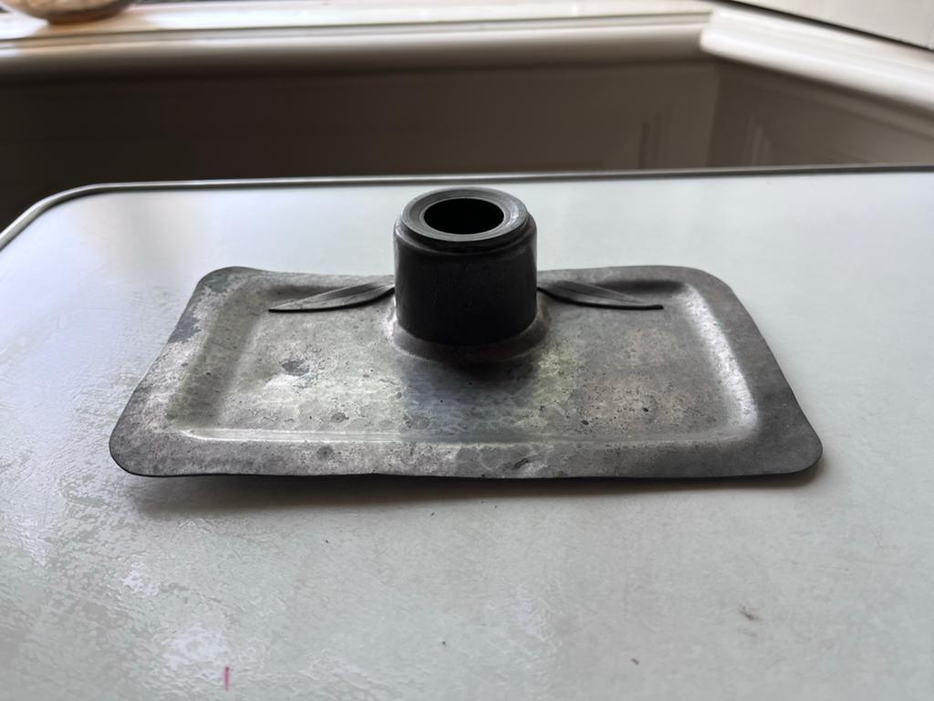 Vintage tinnen inktpot met penhouder, Ophalen