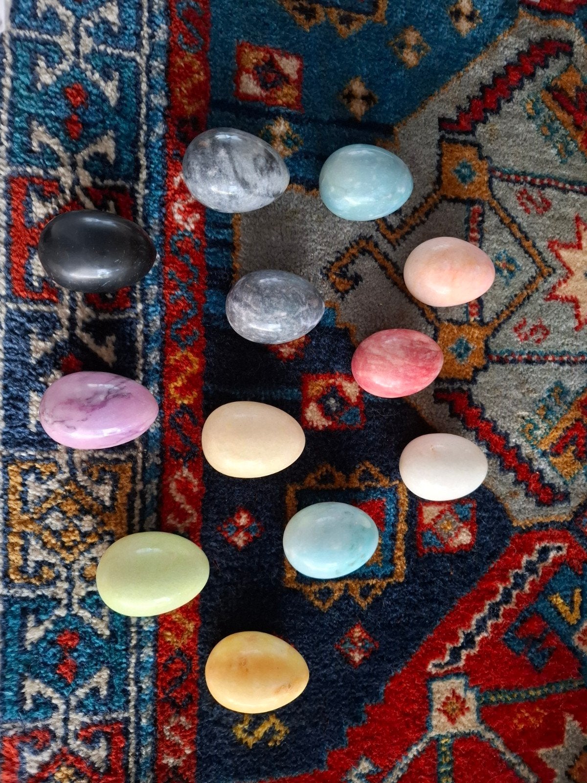 Gepolijste Marmeren Eieren - Decoratieve Stenen, Ophalen of Verzenden, Zo goed als nieuw