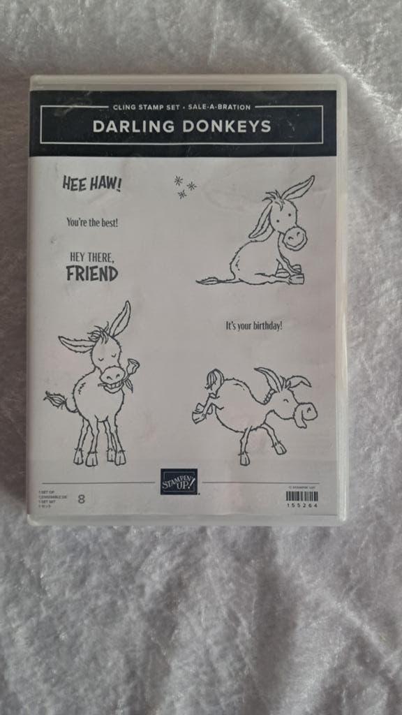 Nieuw Stempelst Darling donkeys, Stampin Up ezel vriendschap, Ophalen of Verzenden, Nieuw, EZ-mounted stempel