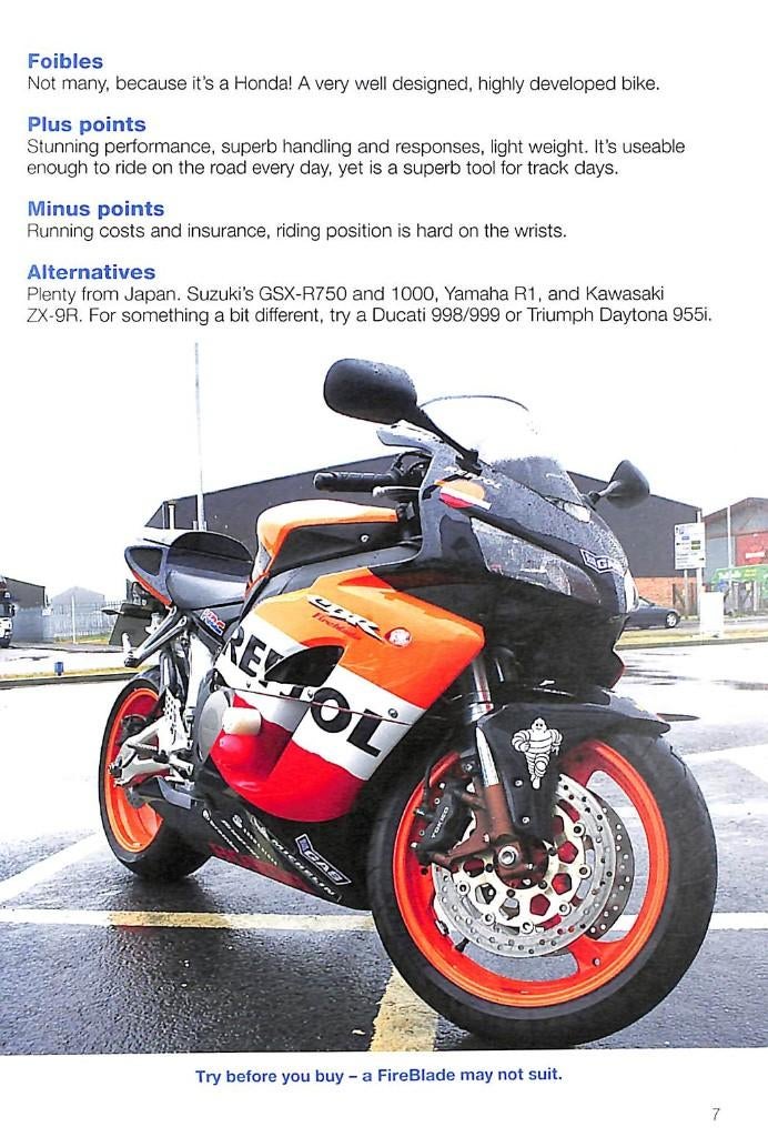 Honda CBR Fireblade, Motoren, Handleidingen en Instructieboekjes, Verzenden, Honda