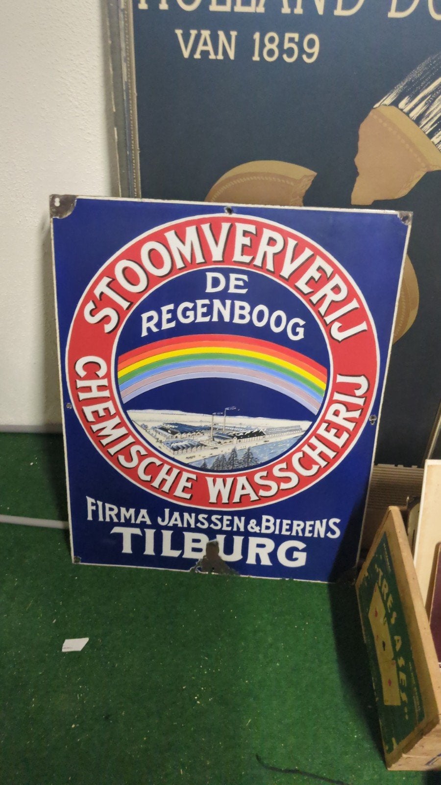 emaille reclamebord te koop/ruil, Ophalen of Verzenden, Gebruikt, Reclamebord