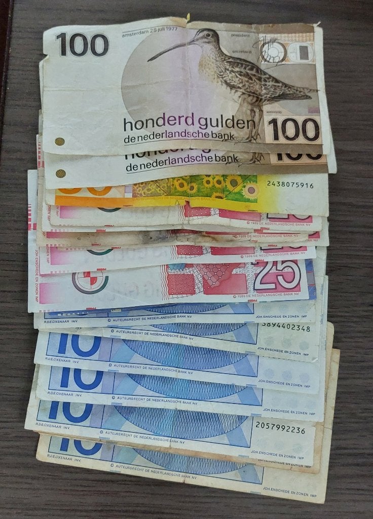 500 gulden aan bankblijetten voor 145 euro, Ophalen of Verzenden, 25 gulden