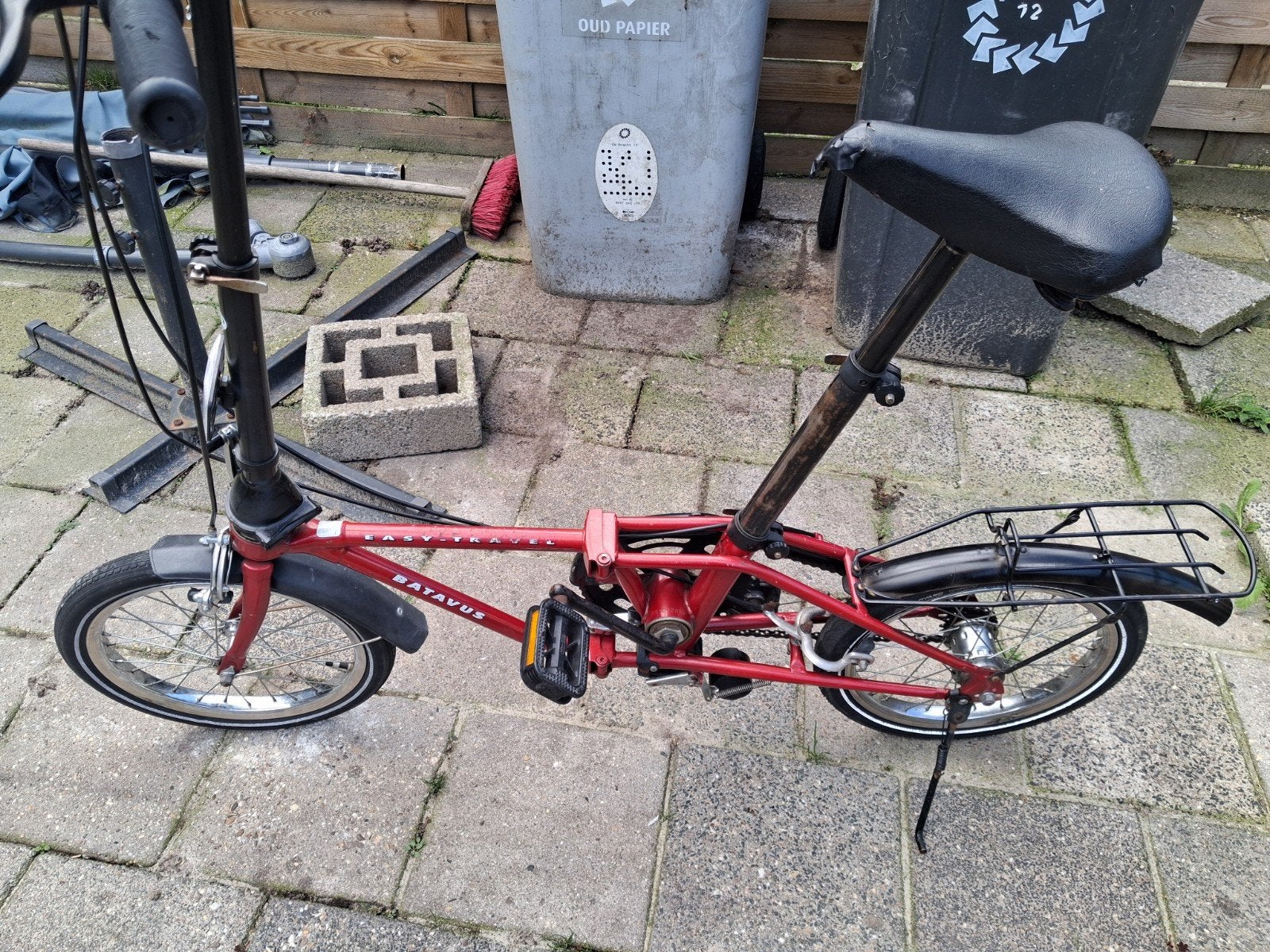 Batavus Easy Travel vouwfiets - Rood, 20 inch of meer, Gebruikt, Batavus, Ophalen of Verzenden