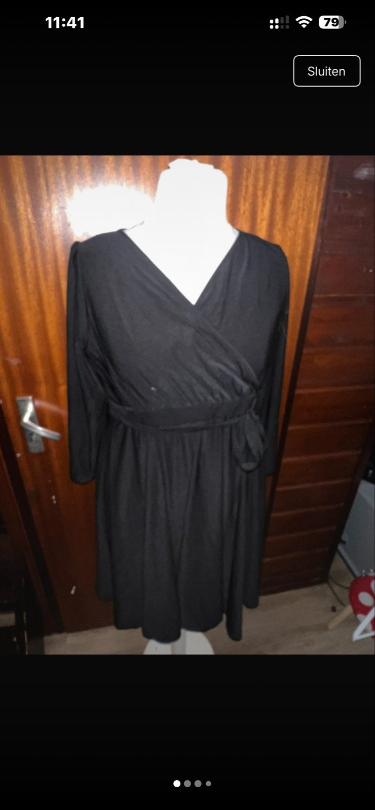 Lady Vintage Lyra Jurk - Zwart, Gedragen maar netjes, Zwart, Maat 46/48 (XL) of groter, Ophalen of Verzenden, Knielengte