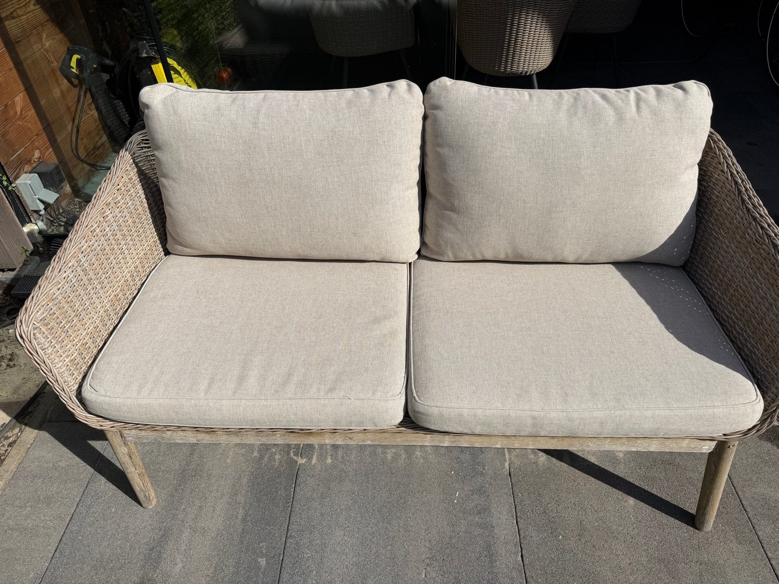 Intenso Furniture Wicker Loungeset Bank, Tuin en Terras, 2 zitplaatsen, Ophalen of Verzenden, Zo goed als nieuw, Loungeset
