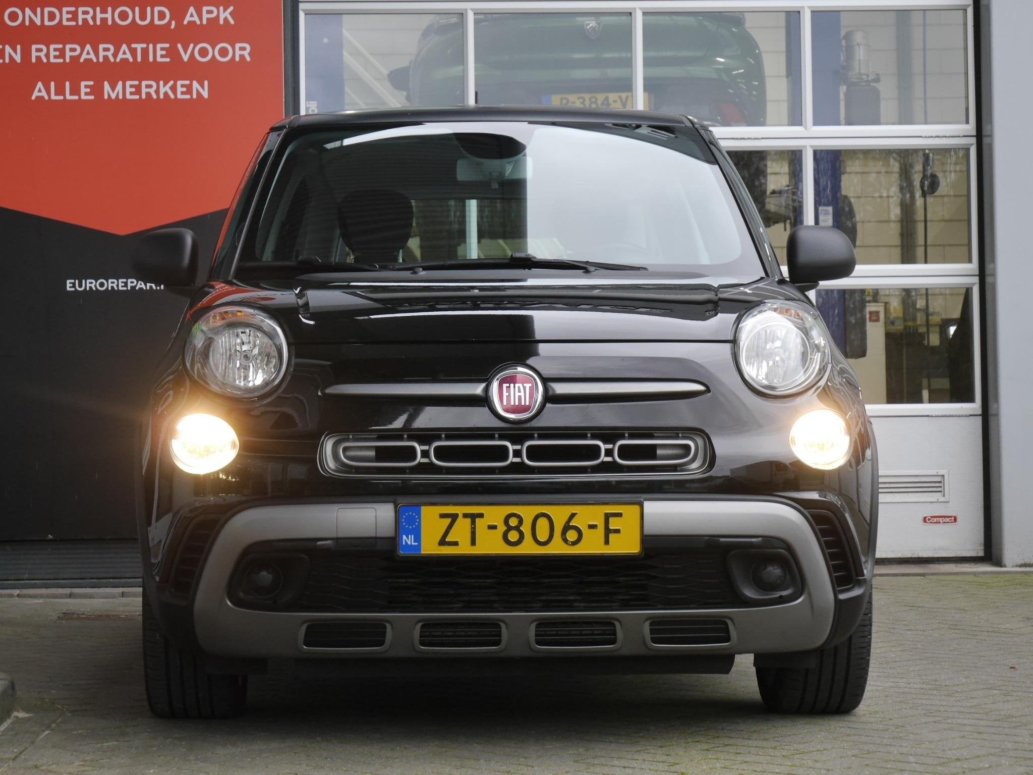 Fiat 500 L 0.9 TwinAir CityCross | Airco | Navigatie | Licht, Auto's, Fiat, Voorwielaandrijving, Stof, Gebruikt, Zwart