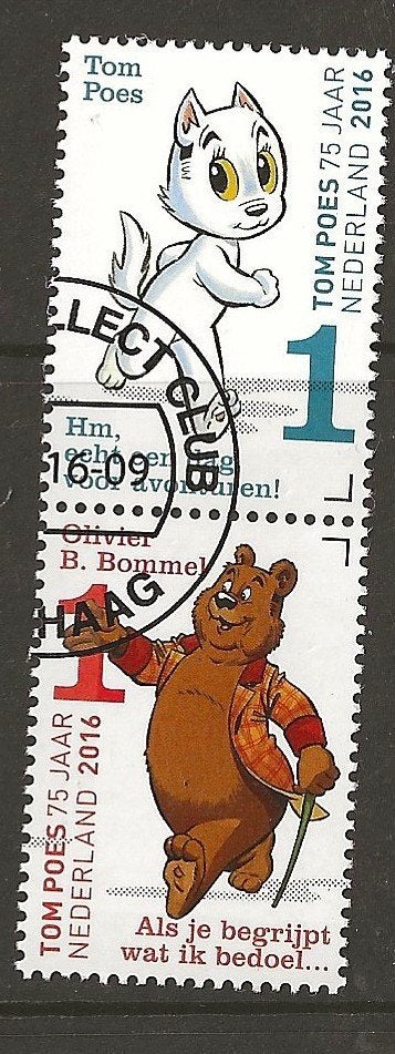 Vertikaal Paartje Tom Poes, no 3426/27, gestempeld, Postzegels en Munten, Postzegels | Nederland, Ophalen of Verzenden, Gestempeld