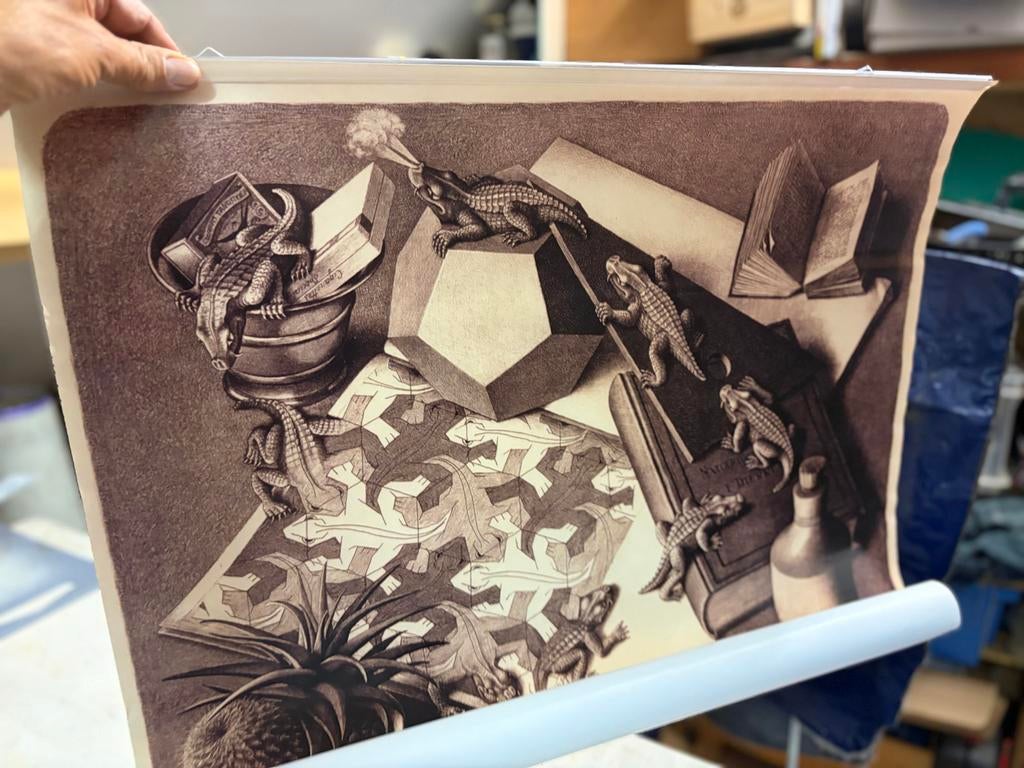M.C. Escher - Reptielen (Reptiles) - Lithografie, Ophalen, Overige technieken, Origineel, Flora en Fauna