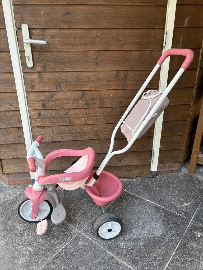 Driewieler smoby roze, Fietsen en Brommers, Ophalen, Terugtraprem, Smoby, Verstelbare zitting