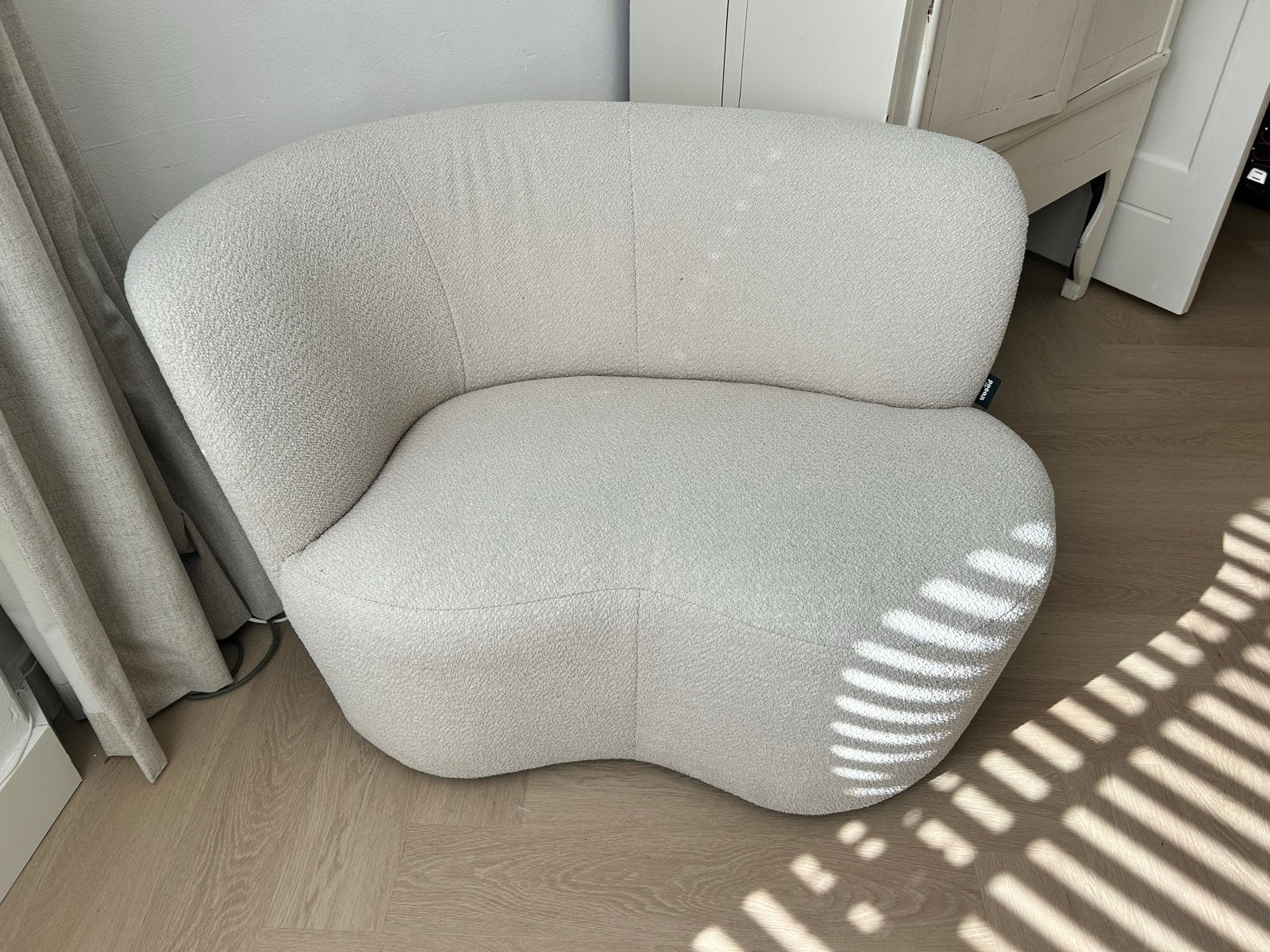 Woood Teddy Bouclé Fauteuil - Zo goed als nieuw, Ophalen, Zo goed als nieuw, Stof, 75 tot 100 cm