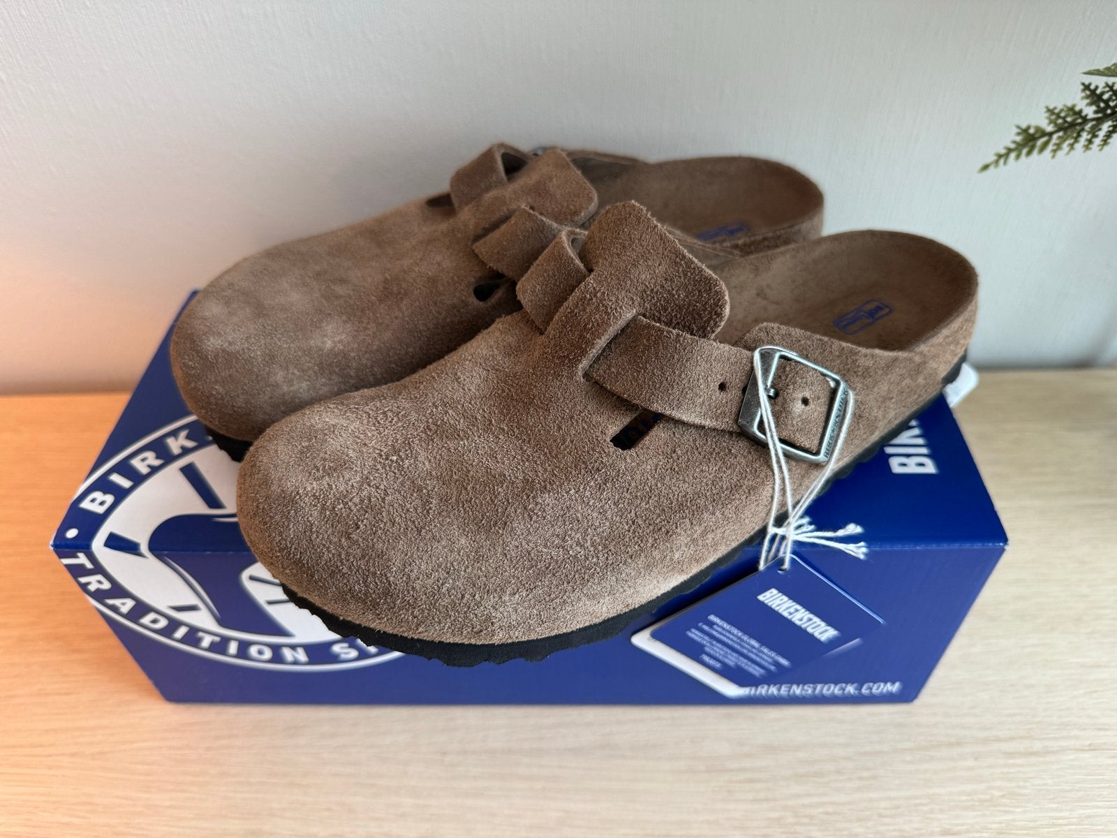 Birkenstock Boston BS Dark Tea Tonal FB - Maat 38, Ophalen of Verzenden, Nieuw, Bruin, Instappers