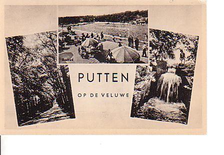 Ansichtkaart	Putten	3-luik, Verzenden, 1940 tot 1960, Ongelopen, Gelderland