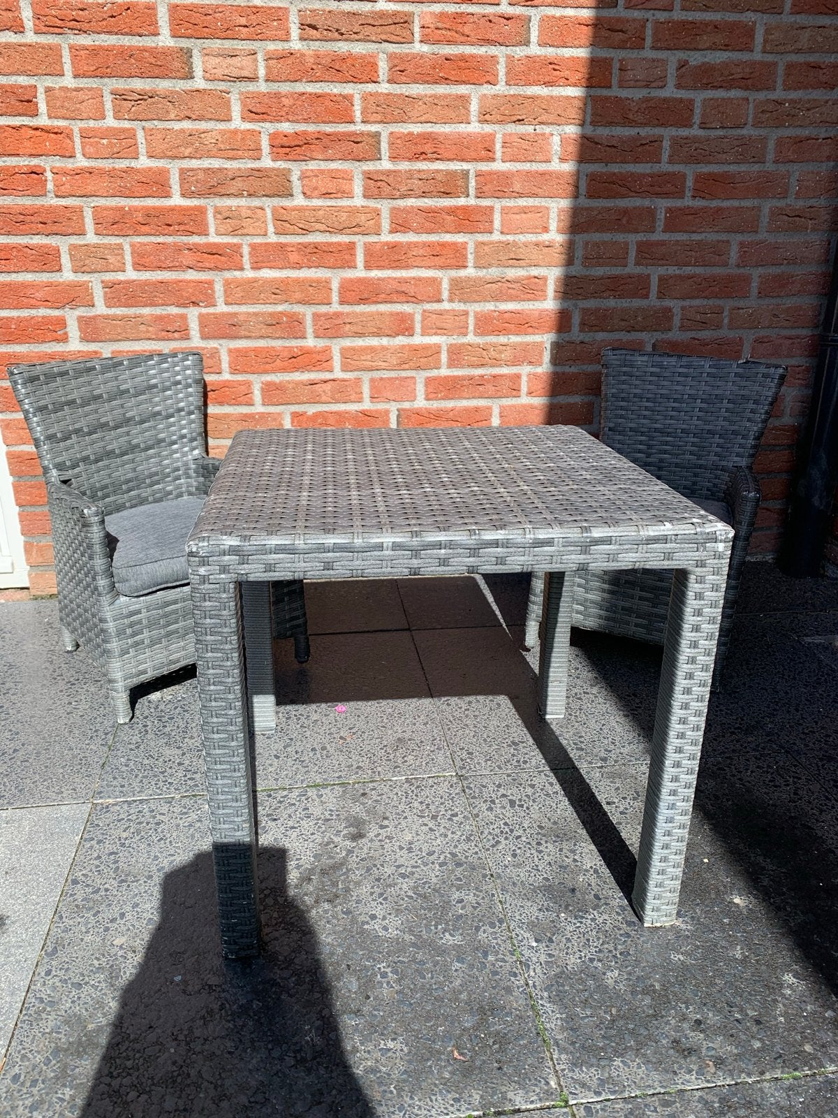 Compacte Wicker kindertuinset met 2 Stoelen en Tafel, Gebruikt, Eettafel, Wicker, Tuinset