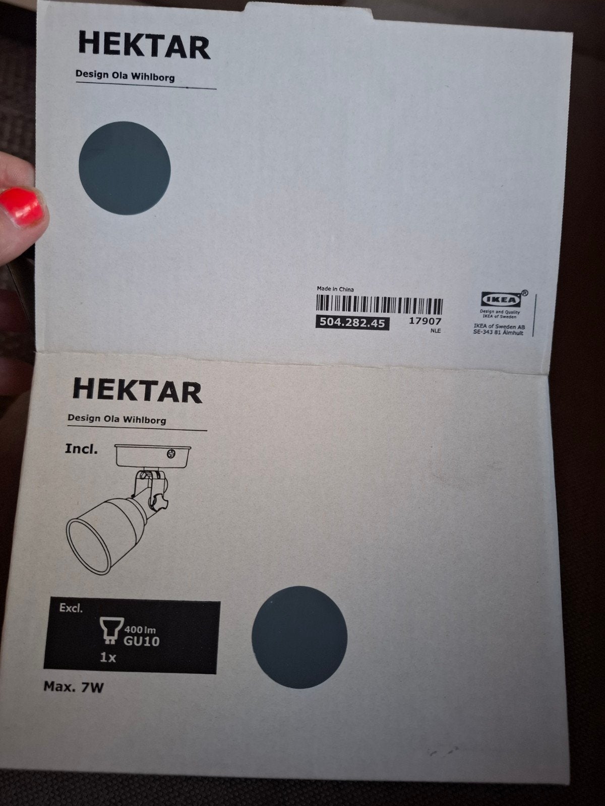 Nieuwe hektar lamp van ikea, Ophalen of Verzenden, Nieuw, Metaal of Aluminium, Plafondspot of Wandspot