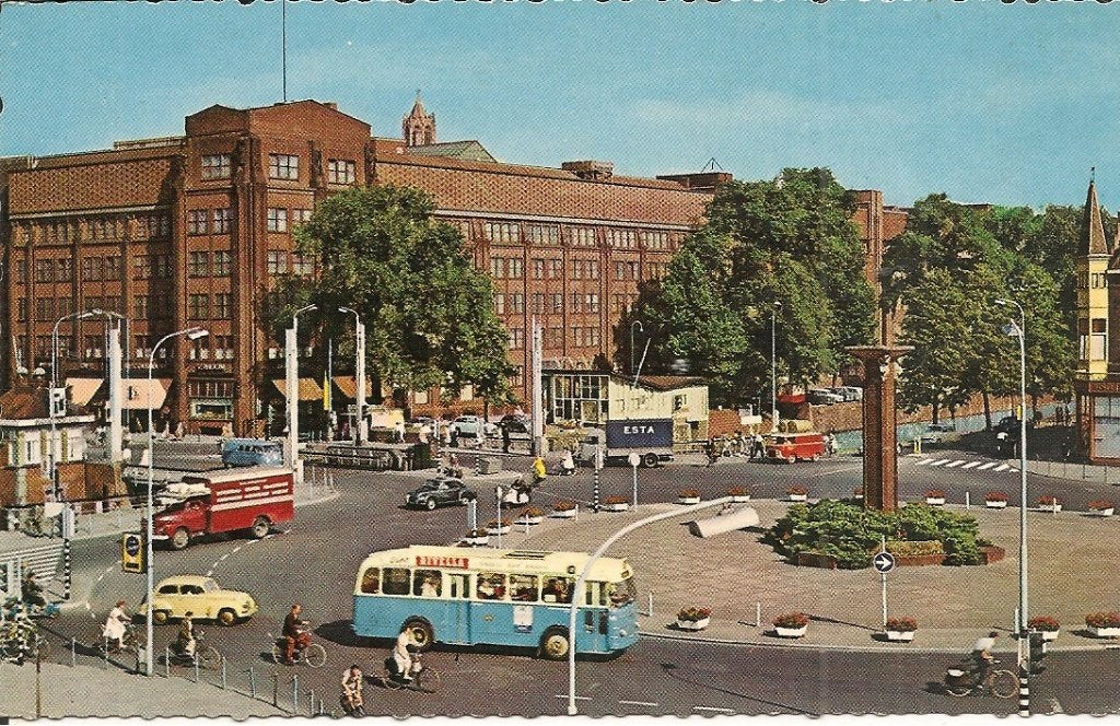 Utrecht Smakkelaarsbrug met Jaarbeurs - Oude Ansichtkaart, Verzamelen, Ophalen of Verzenden, 1940 tot 1960, Gelopen, Utrecht