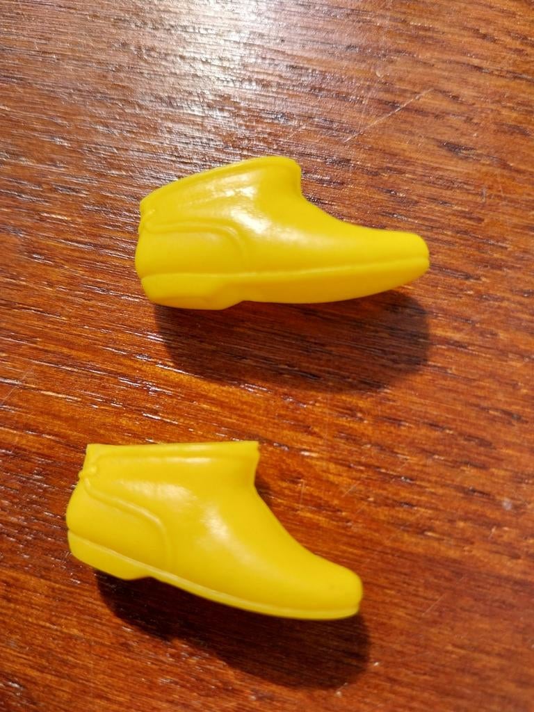 Vintage Barbie Skipper Francie gele enkel laarsjes, Ophalen of Verzenden, Gebruikt, Accessoires