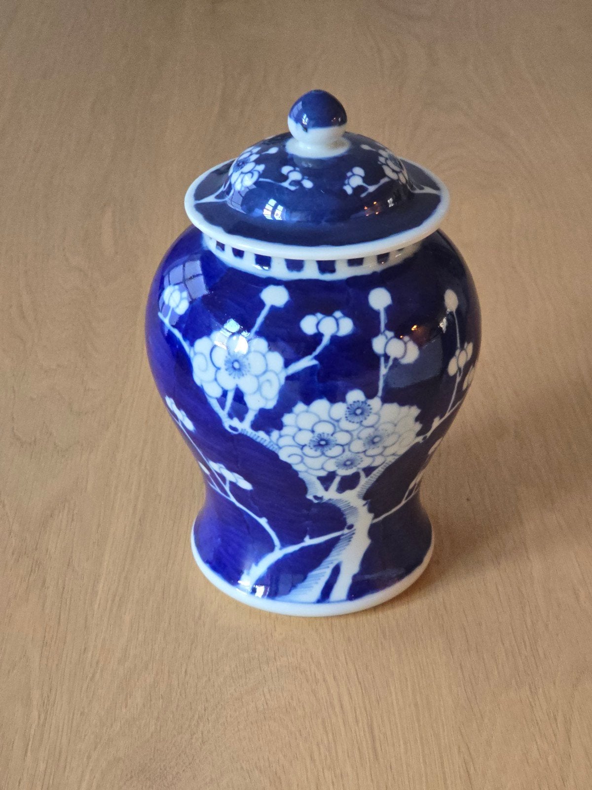 20e-eeuwse Chinese porseleinen vaas met deksel / tempelvaas, Ophalen of Verzenden