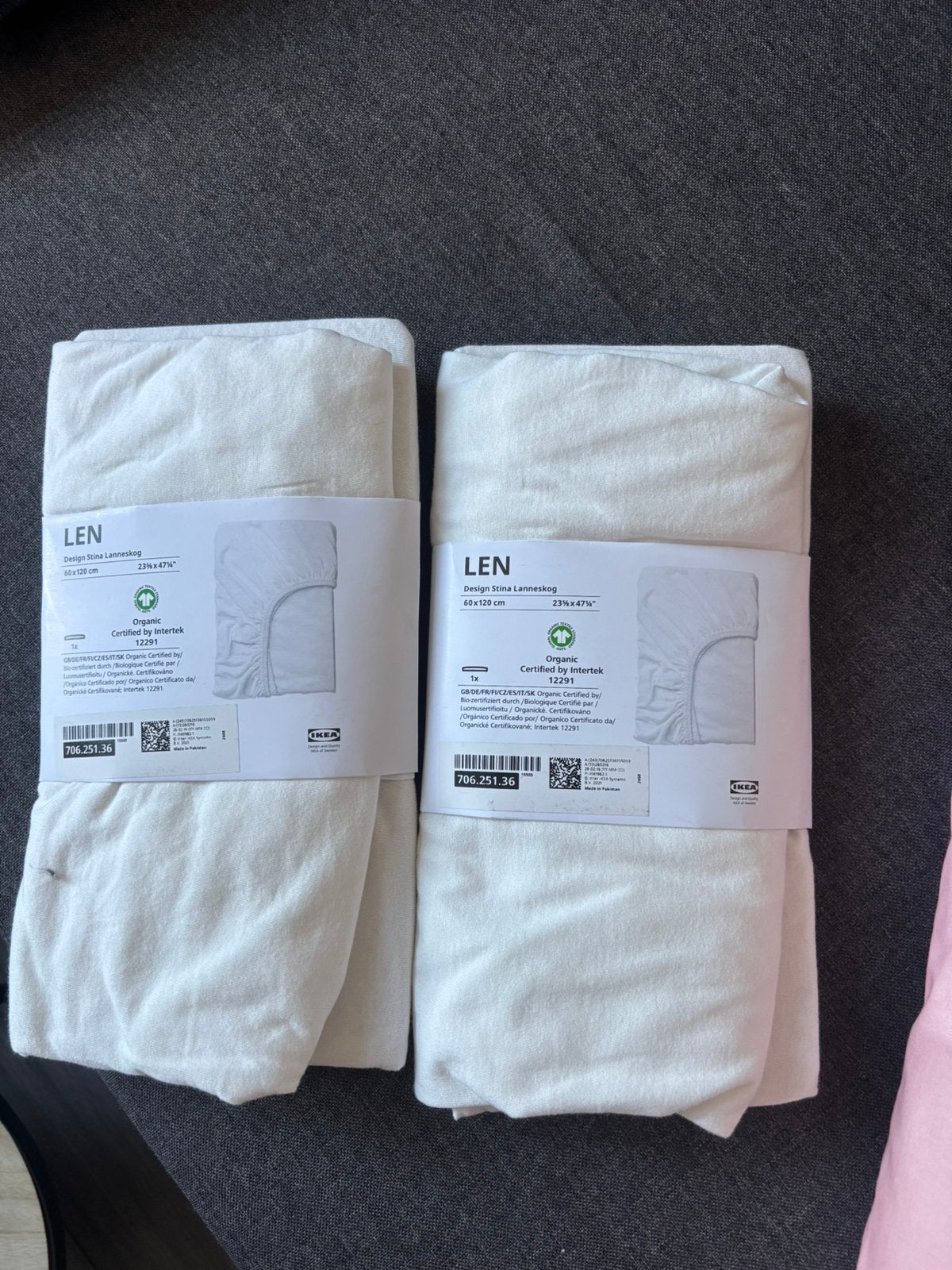 Te koop: Nieuwe IKEA KRUMMELUR babymatras + 2 IKEA LEN, Kinderen en Baby's, Kinderkamer | Beddengoed, Jongetje of Meisje, Wit